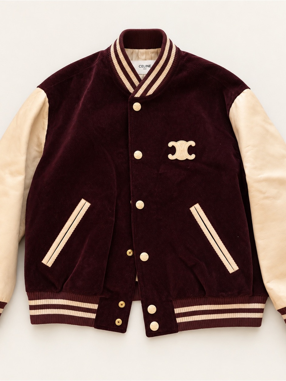 CELINE Triomphe Corduroy Teddy Jacket Size 36